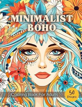 Minimalist Boho Coloring Book for Adult Relaxation and Mindfulness